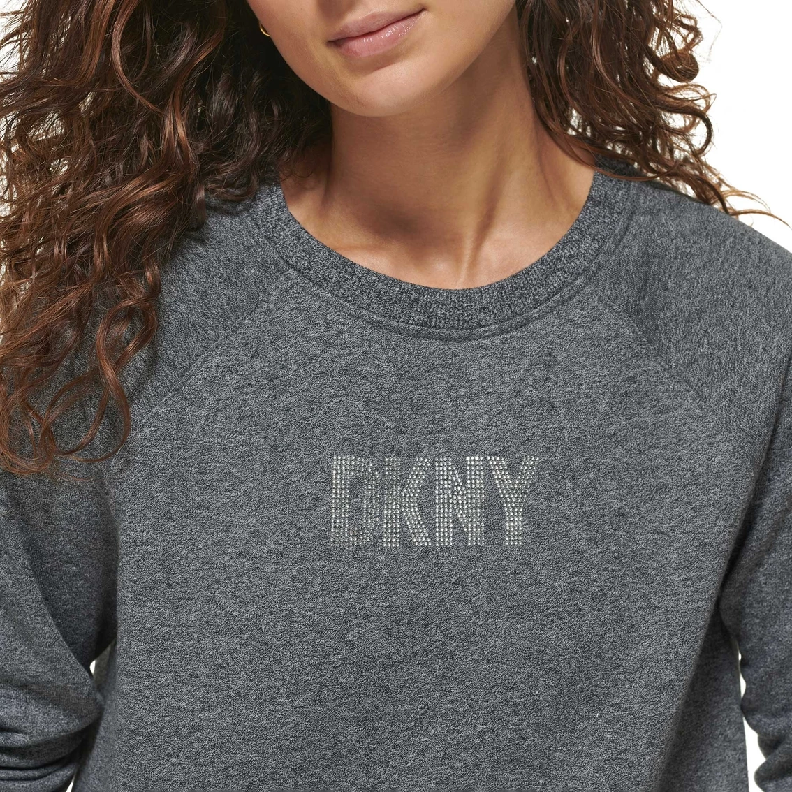 Best Sale π DKNY Sport Rhinestone Logo Crew Neck Pullover π - Image 4