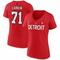 Top 10 π€© Women's Fanatics Branded Dylan Larkin Red Detroit Red Wings Special Edition 2.0 Name & Number V-Neck T-Shirt π