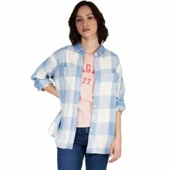 Outlet π American Eagle Juniors Oversized Plaid Button Up π Shirt π