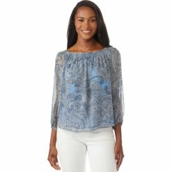 Budget π Tommy Hilfiger Long Sleeve Paisley Top π₯°