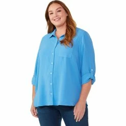 New π Tommy Hilfiger Plus Size Rolled Tab Aero π Shirt π₯°