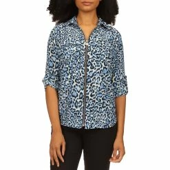 New 🛒 Michael Kors Wildcat Lock Zip 👚 Shirt ✨