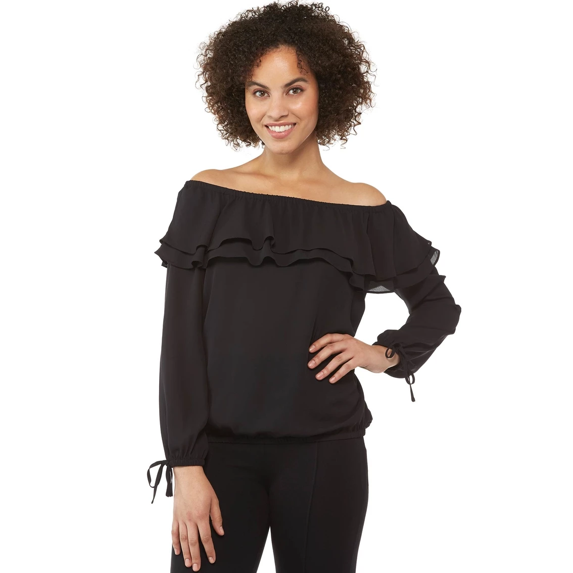Cheap π Michael Kors Off The Shoulder Ruffle Peasant Top β - Image 2