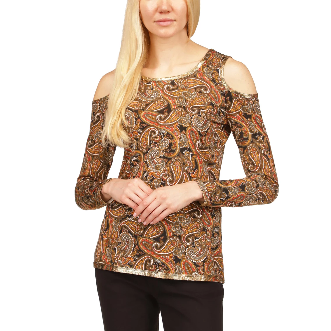 Brand new π Michael Kors Foil Paisley Cold Shoulder Top π€©