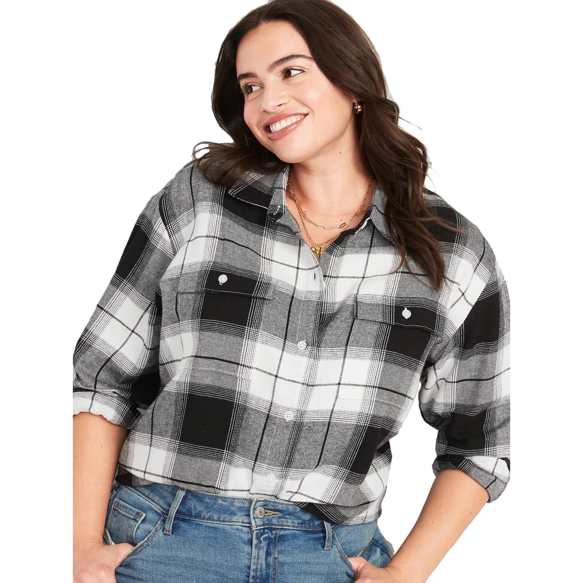 Discount β¨ Old Navy Plus Size Tunic Boyfriend Flannel π Shirt π - Image 3