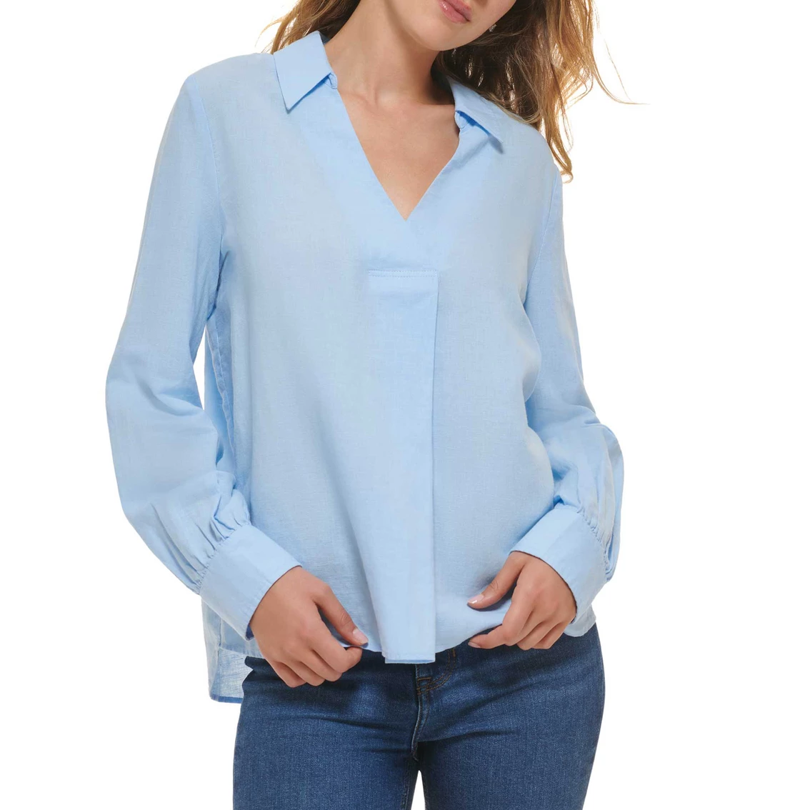 Cheap π DKNY V Neck Collared Top π€©