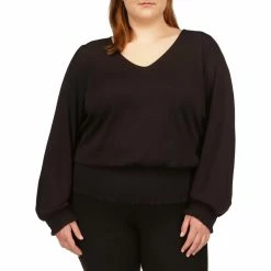 Top 10 β Michael Kors Plus Size Solid Smocked Top π