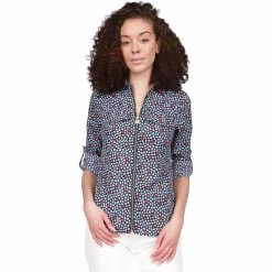 Hot Sale 🔥 Michael Kors Multi Palm Lock Zip 👕 Shirt 👍