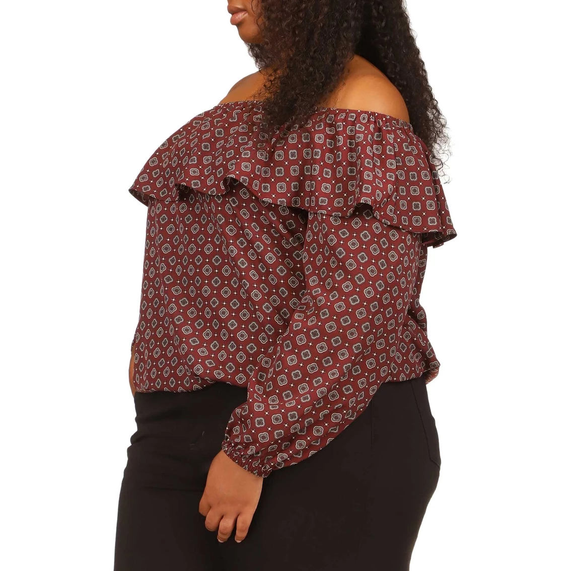 Promo π Michael Kors Plus Size Foulard Off Shoulder Peasant Top π― - Image 4