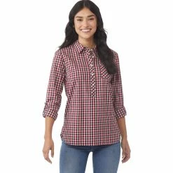 Best deal 😀 Tommy Hilfiger Bop Check Button Front Popover Top 🎉