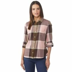 Best deal ✔️ Tommy Hilfiger Big City Plaid Flannel Roll Tab Button Front 👕 Shirt 🔥