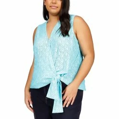 Budget 𧨠Michael Kors Plus Size Eyelet Wrap Top β