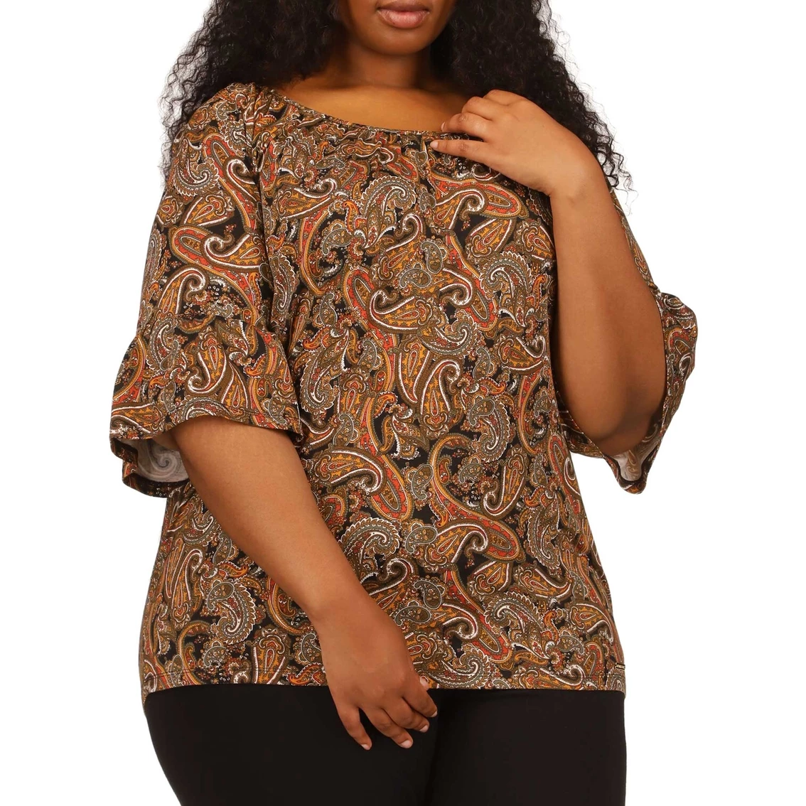 Flash Sale π Michael Kors Plus Size Paisley Flare Sleeve Top π€©
