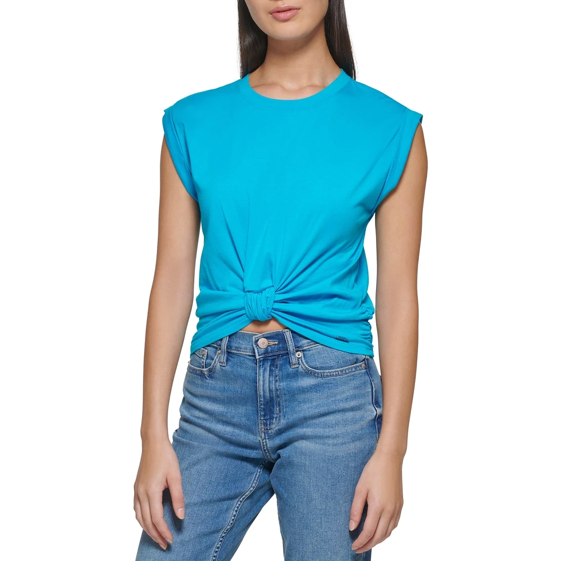 Hot Sale π Calvin Klein Sleeveless Knot Front Top β