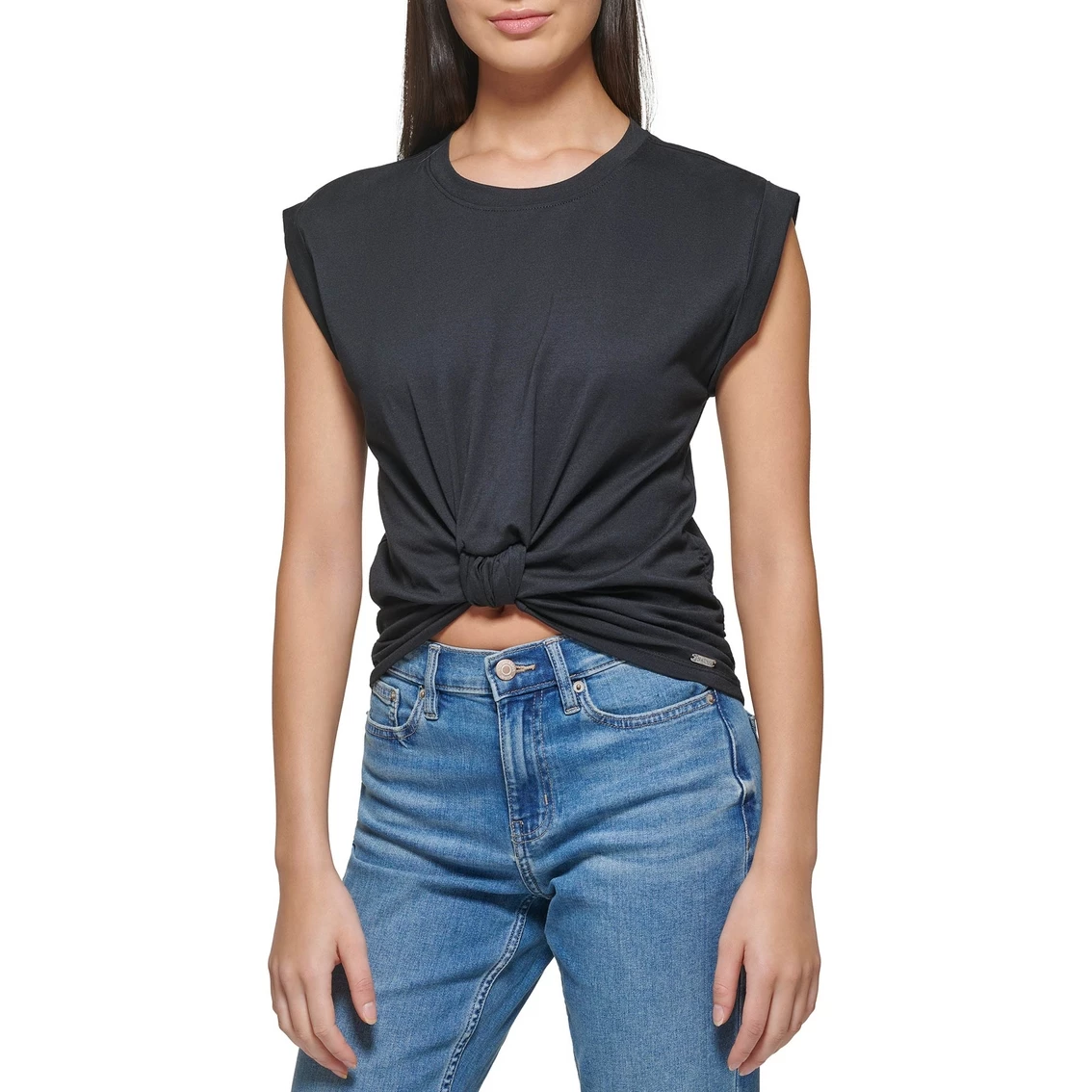 Hot Sale π Calvin Klein Sleeveless Knot Front Top β - Image 2