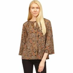 Outlet π― Michael Kors Paisley Keyhole Peasant Top π