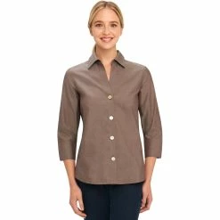 Brand new 😉 Foxcroft Paige Non Iron Big Button Pinpoint 👕 Shirt 💯