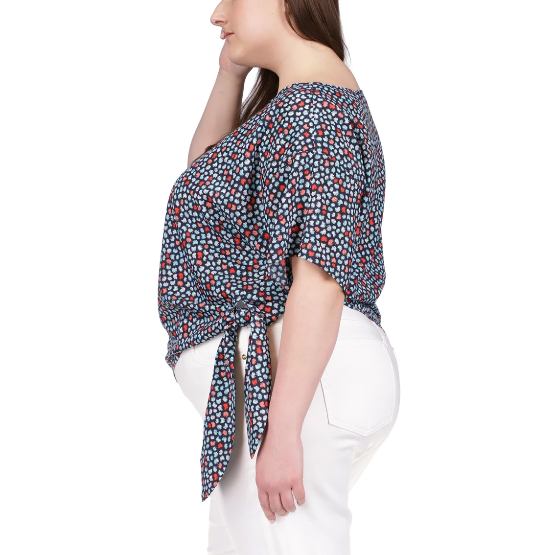 Brand new π Michael Kors Plus Size Tossed Palm Side Tie Top π - Image 4