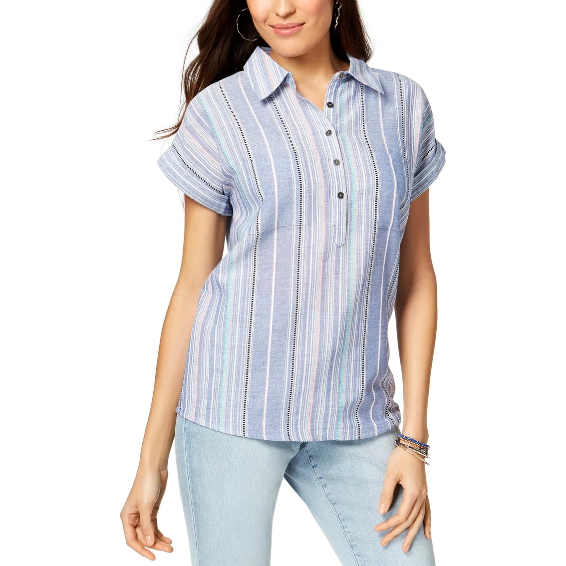 Wholesale βοΈ Style&Co. Style & Co. Petite Cotton Striped Top π