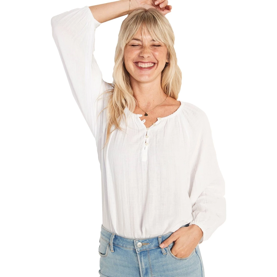 Best deal π₯° Old Navy Shirred Double Weave Blouse β - Image 2