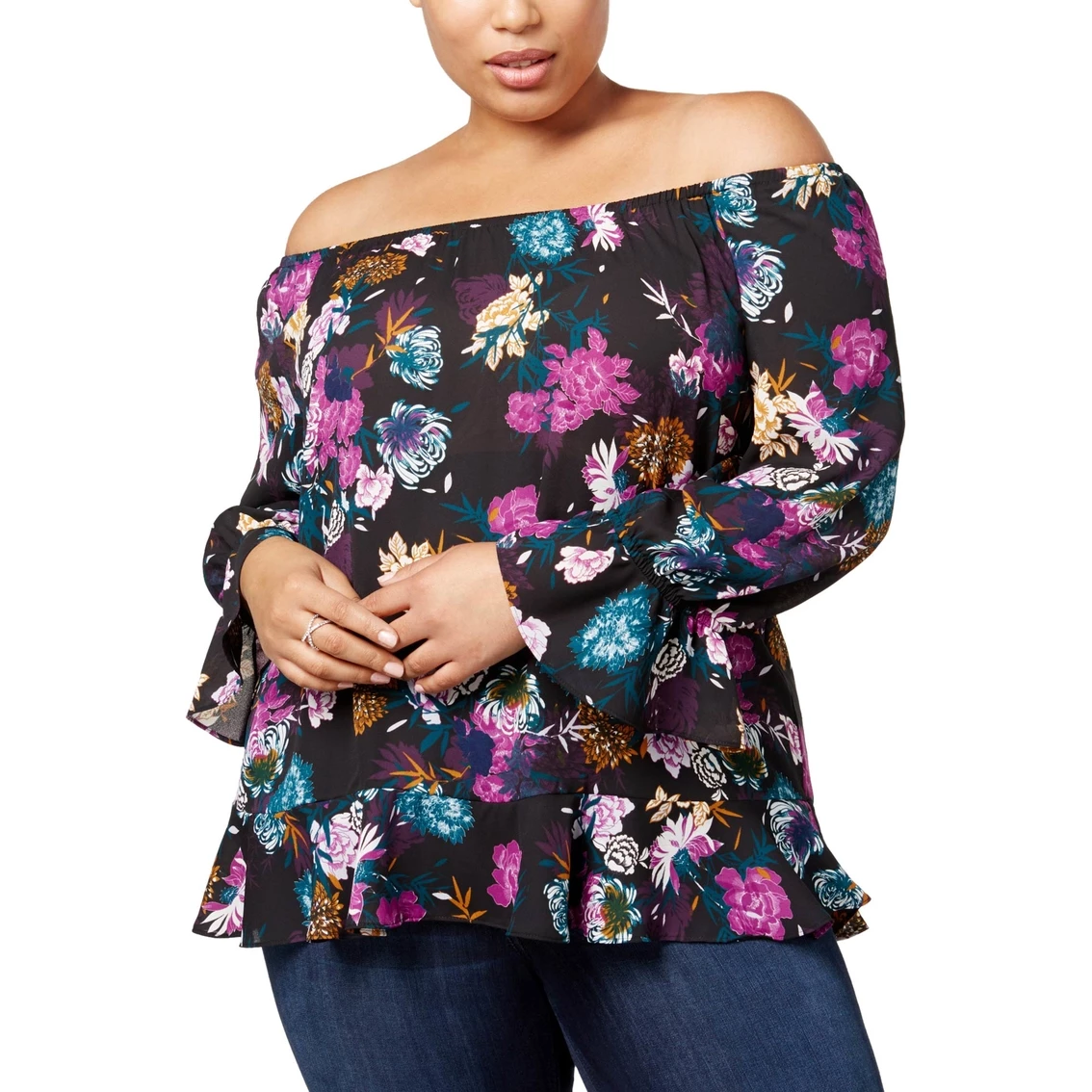 Best Pirce π INC International Concepts Plus Size Off The Shoulder Top π