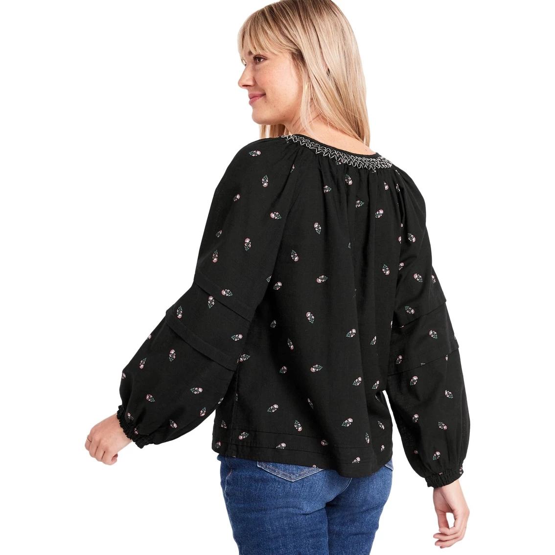 Best Pirce π Old Navy Puff Sleeve Floral Smocked Poet Swing Blouse π - Image 2