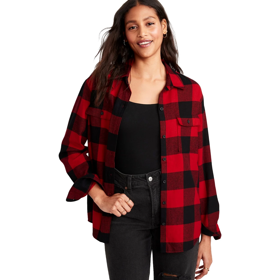 New β Old Navy Tunic Boyfriend Flannel π Shirt π