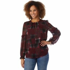 Best reviews of 𧨠Tommy Hilfiger Patchwork Ruffle Blouse With Keyhole β