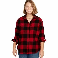 Cheap β€οΈ Old Navy Plus Size Tunic Boyfriend Flannel π Shirt π―