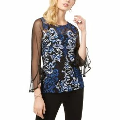 Buy 🔥 INC International Concepts Embroidered Mesh Top 😀