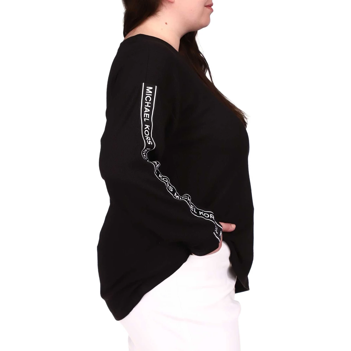 Best Pirce 𧨠Michael Kors Plus Size Waffle Logotape Top π - Image 3