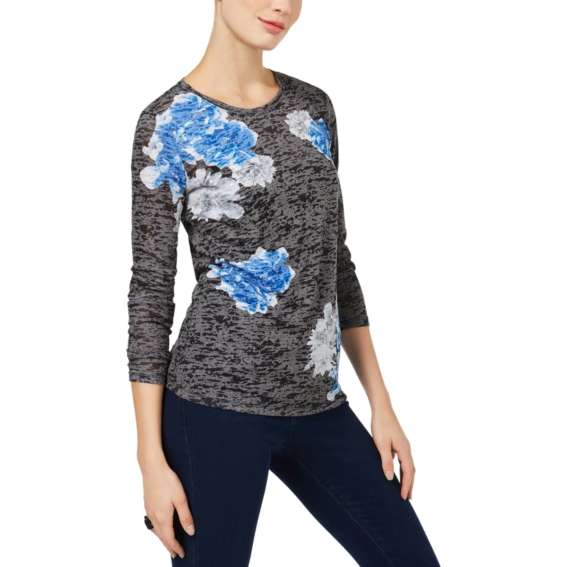 Best Sale β INC International Concepts Petite Burnout Top π