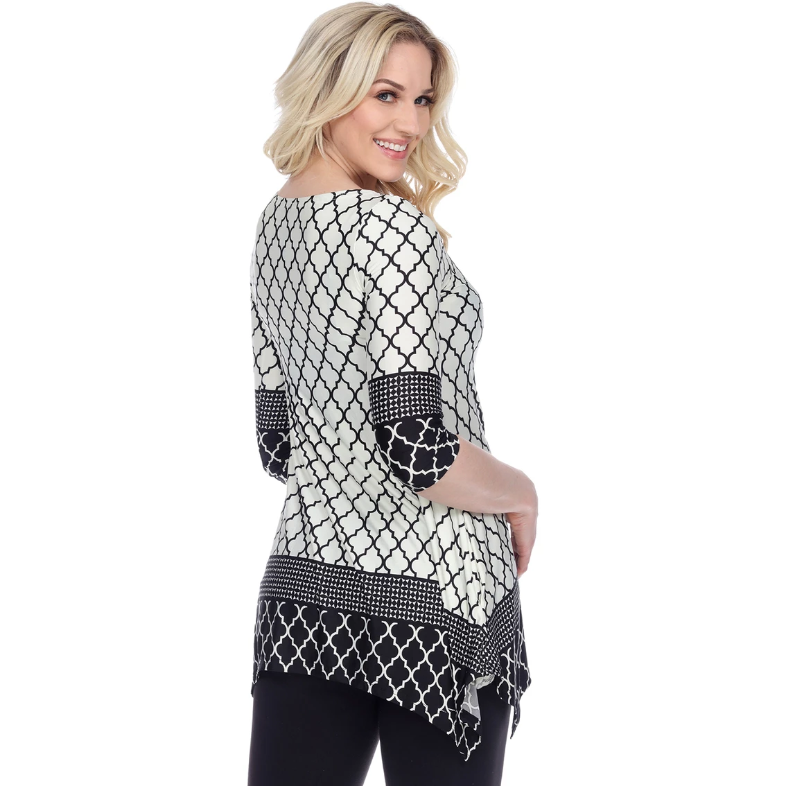 Budget π White Mark Tunic Top With Scoop Neck π - Image 2