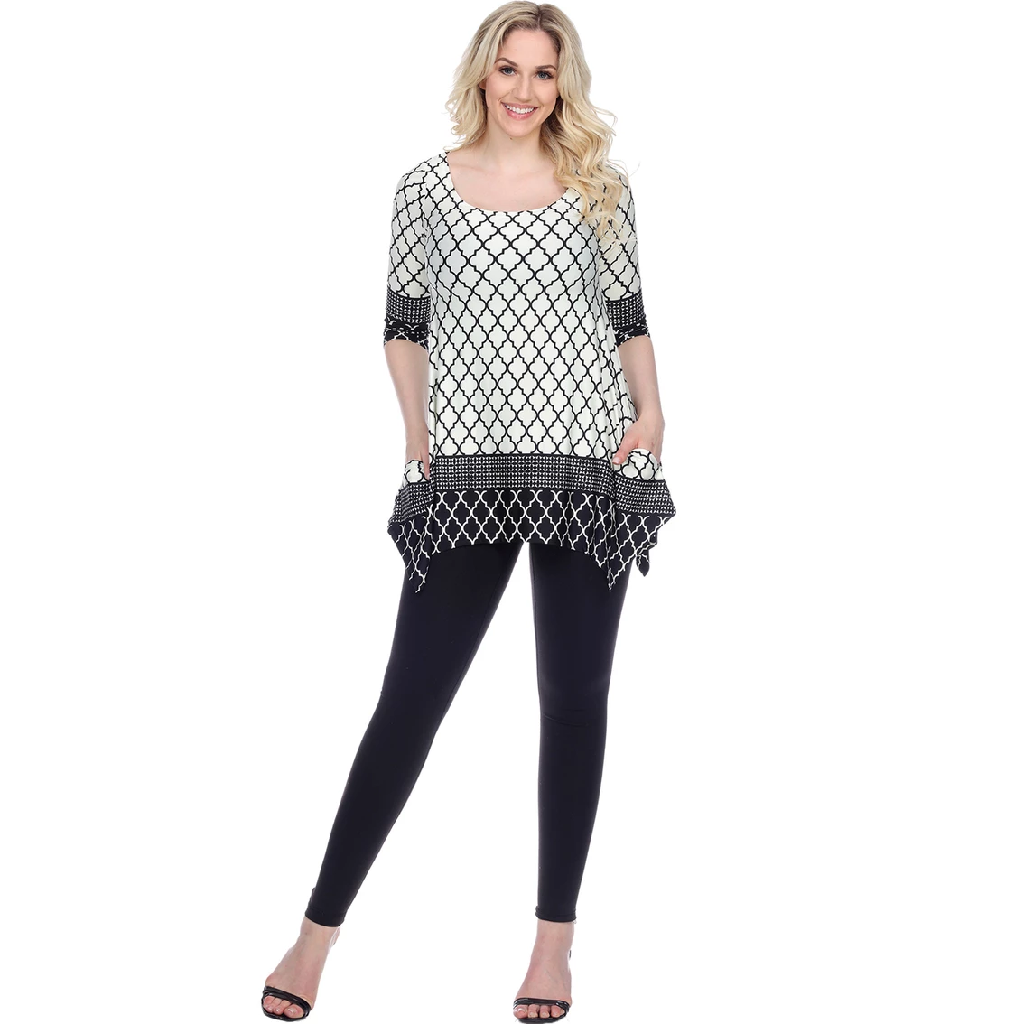 Budget π White Mark Tunic Top With Scoop Neck π - Image 4