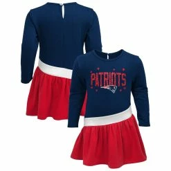 Coupon 💯 Outerstuff 👧 Girls Infant Navy/Red New England Patriots Heart To Heart Jersey Tri-Blend 👗 Dress 👍