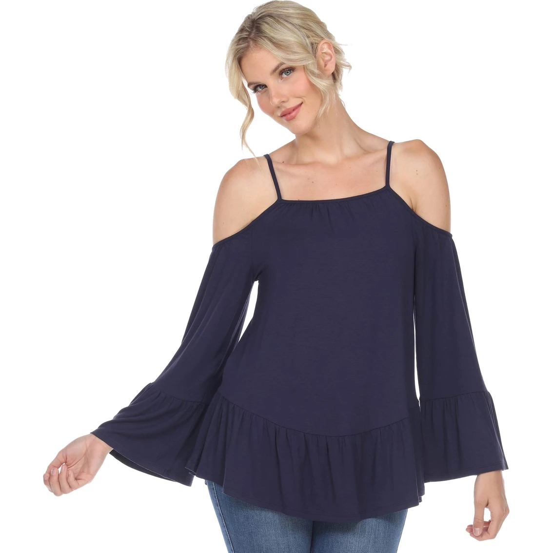 Brand new π₯ White Mark Cold Shoulder Ruffle Top β - Image 4