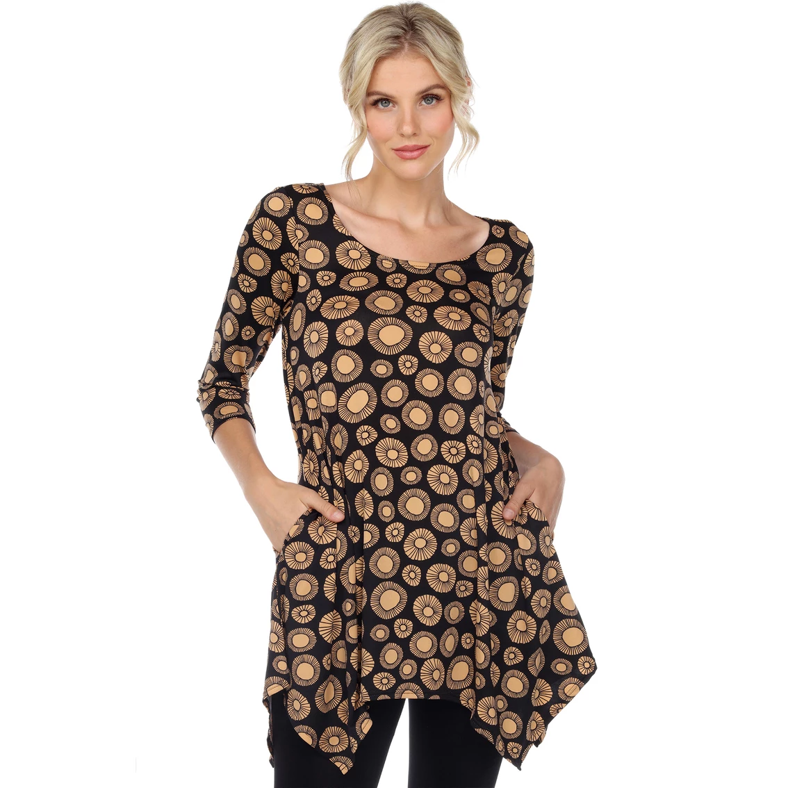 Deals π White Mark Printed Geometric Tunic Top π€© - Image 3