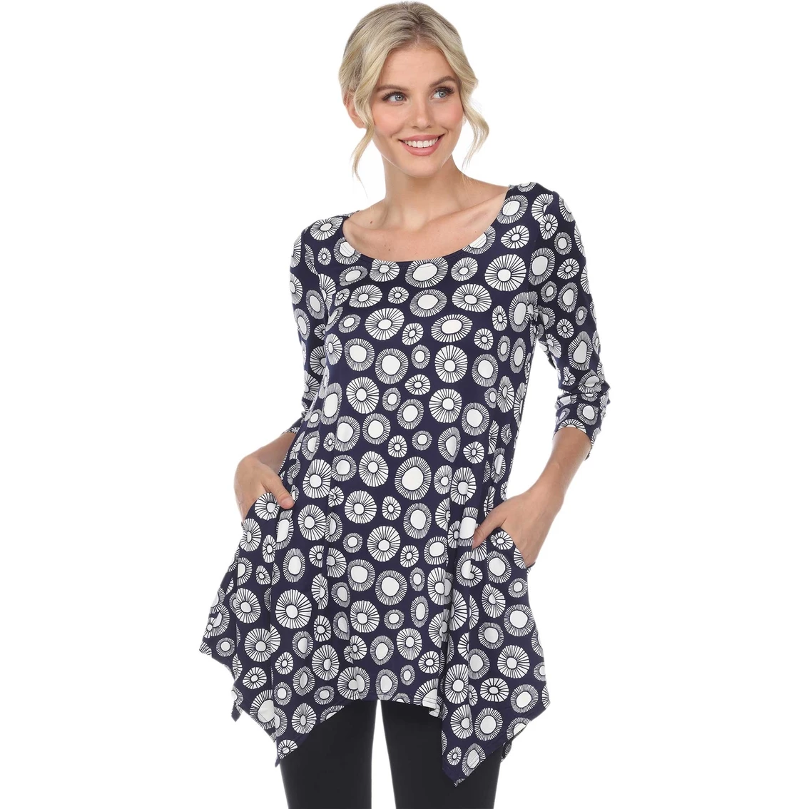 Deals π White Mark Printed Geometric Tunic Top π€© - Image 4