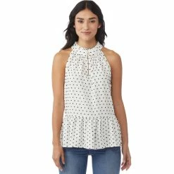 Best reviews of β¨ Tommy Hilfiger High Neck Dot Halter Blouse With Keyhole π―