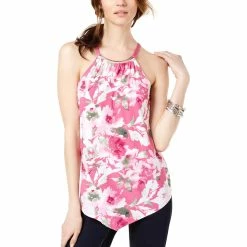 Best Pirce ⌛ INC International Concepts Petite Printed V Hem Top 🧨