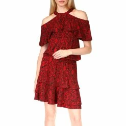 Cheap β Michael Kors Python Flounce Halter Top π―