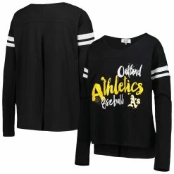 Deals 🛒 Women's Touch Black Oakland Athletics Free Agent Long Sleeve T-Shirt 🤩