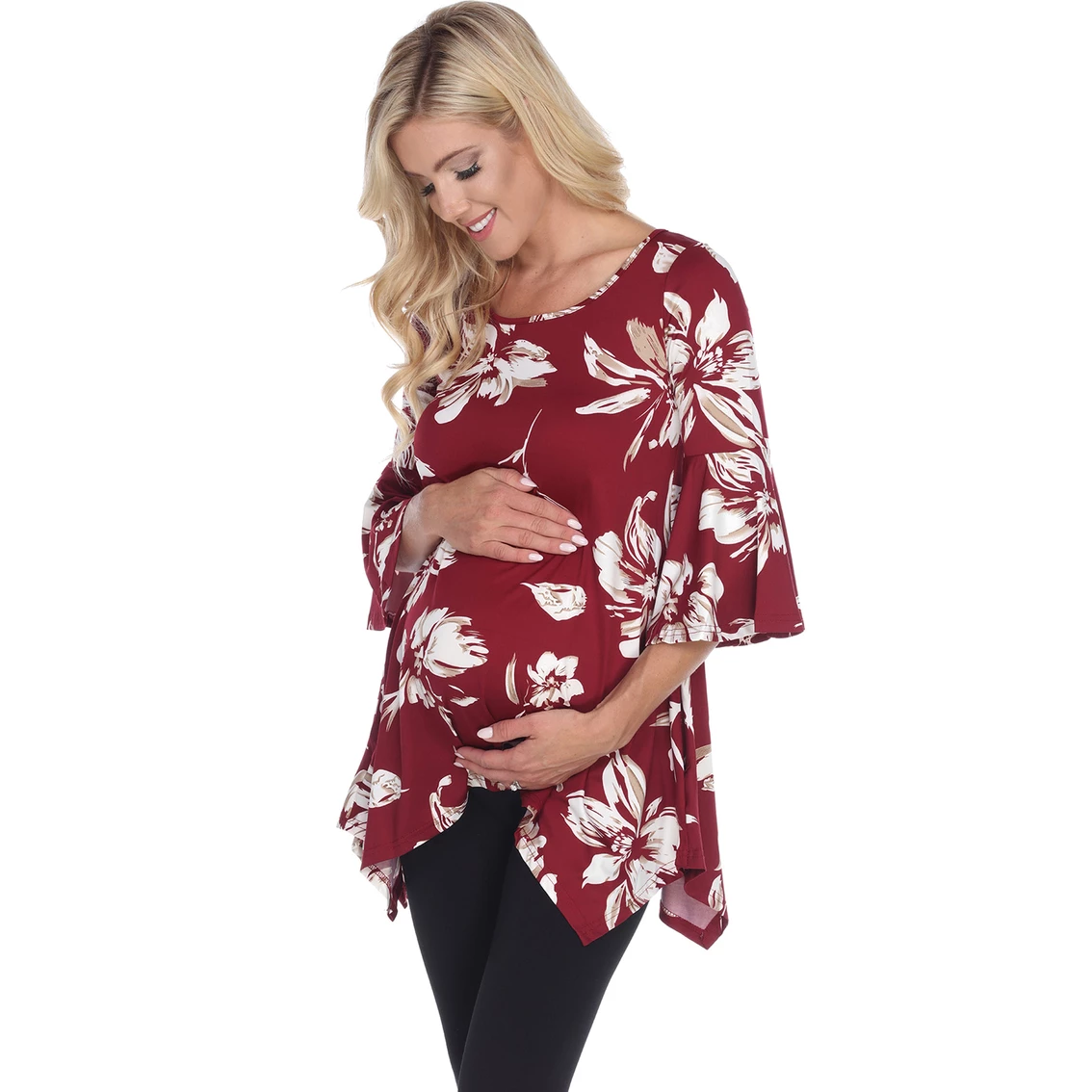 Hot Sale ✔️ White Mark Plus Size Maternity Roche Tunic Top ✔️