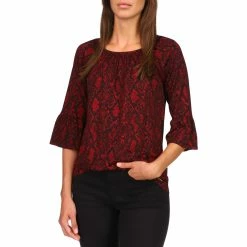 Brand new βοΈ Michael Kors Python Flare Sleeve Top π