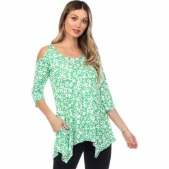 Wholesale ✔️ White Mark Cold Shoulder Tunic Top 😀