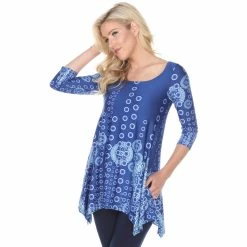 Cheap 😍 White Mark Rella Printed Tunic Top ⭐