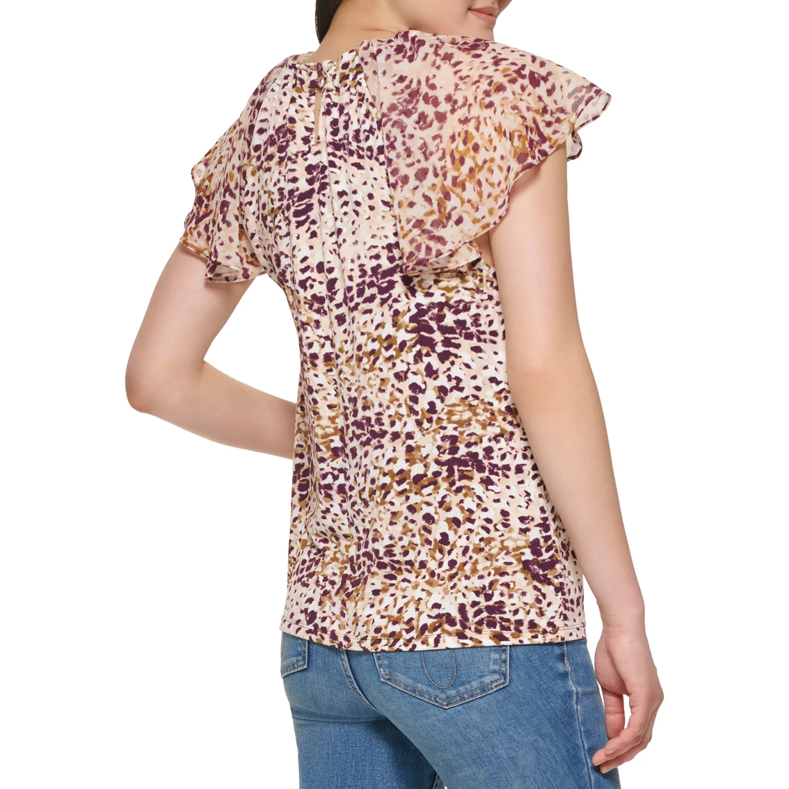 Deals π Calvin Klein Printed Chiffon Ruffle Top π - Image 2