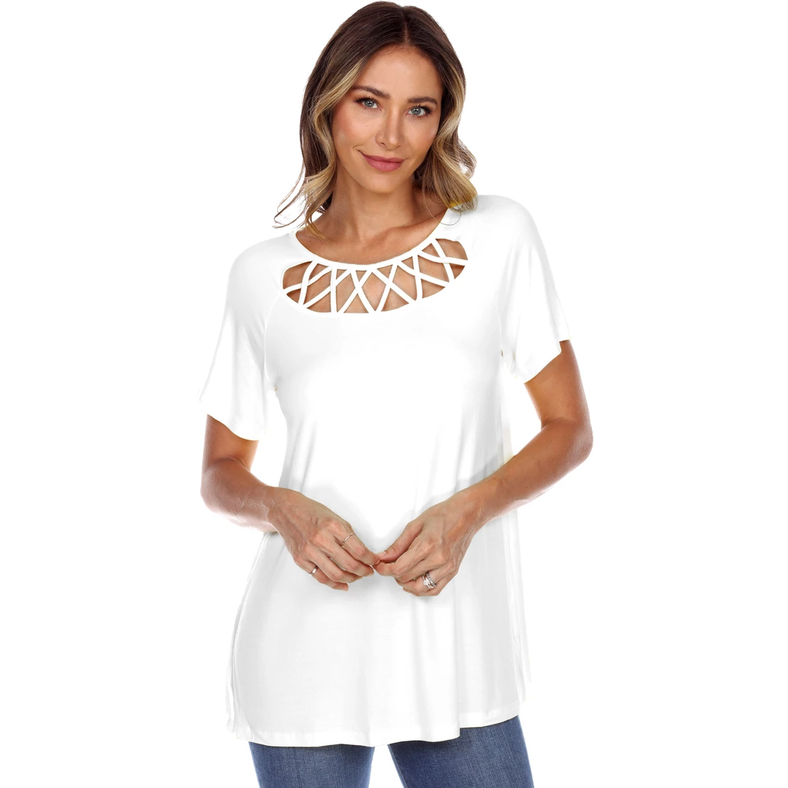 Flash Sale π White Mark Crisscross Cut Out Top π₯°