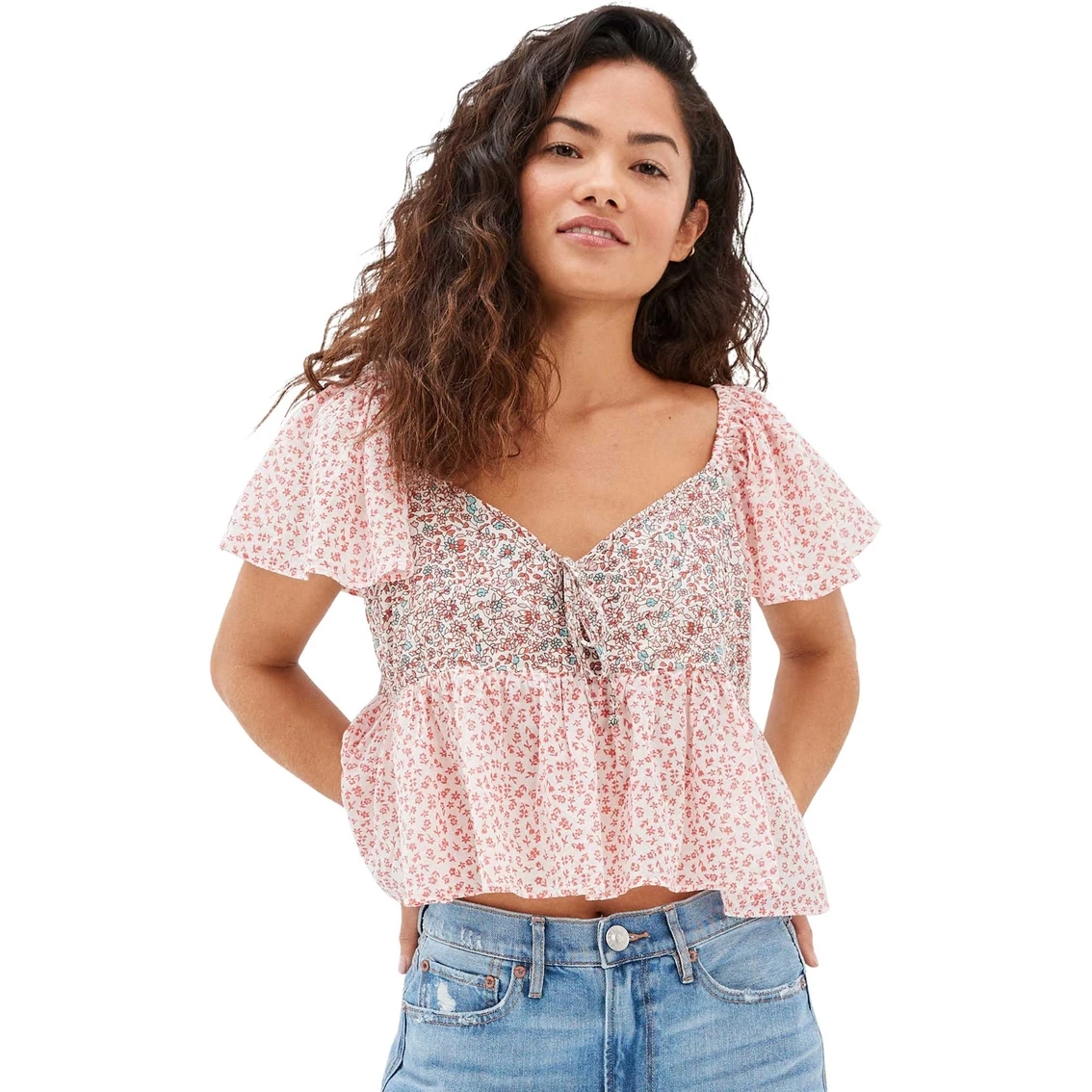 Top 10 𧨠American Eagle V Neck Babydoll Blouse π