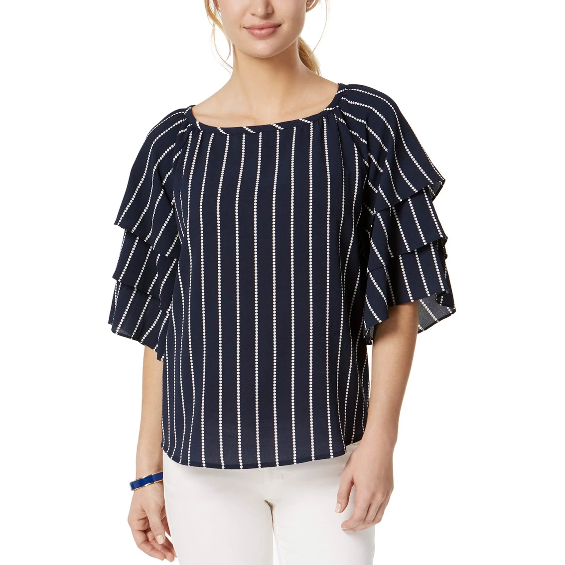 Outlet β¨ Charter Club Petite Tiered Sleeve Top π€©
